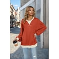 thumbnail image 2 of T-shirts à Manches Longues pour Femmes Orange m, 2 of 7