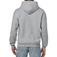 thumbnail image 2 of Gildan Men's Fleece Hooded Sweatshirt, Style G18500, Sport Grey, Medium, 2 of 2