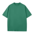 thumbnail image 3 of SROBPTY Haut d'Été pour Hommes, Chemises à Manches Courtes pour Hommes, Chemises Sport Unies Décontractées à Manches Courtes à Col Rond pour Hommes Vert, P, 3 of 3