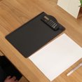 thumbnail image 4 of Graflsoa Solar-Powered A4 Clipboard with Built-in Calculator, Pen Holder, and Ruler - White, Portable and Eco-Friendly Office Organizer, 4 of 6