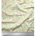 thumbnail image 1 of Soimoi Silk Fabric Bird Artistic Decor Fabric Printed Yard 42 Inch Wide, 1 of 3