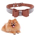 thumbnail image 3 of pitrice Bling Crystal Cat Collar Metal Adjustable Puppy Bow Tie Rhinestone Soft Collars Pet Supplies for Small Medium Dogs, 3 of 3