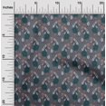 thumbnail image 1 of oneOone Georgette Viscose Fabric Leaves & Floral Block Printed Craft Fabric BTY 42 Inch Wide, 1 of 4