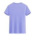 thumbnail image 4 of Viluyesy T-Shirt Décontracté pour Homme à Col Rond, Ample, Uni, Extensible, Muscle, Manches Courtes, Violet, TG, 4 of 6