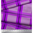 thumbnail image 2 of Soimoi Modal Satin Fabric Check Check Print Sewing Fabric Yard 42 Inch Wide, 2 of 5