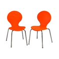 thumbnail image 1 of Giftmark 3013O Modern Childrens 2 Chair Set with Chrome Legs - Orange, 1 of 1