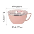 thumbnail image 3 of Chmadoxn Kitchen Storage & Organization, Straw Small Size Rice Bowl Soup Bowl Household Tableware Students Scald Bowl Soaking Bowl Stainless steel Anti Scald Noodle Bowl, 3 of 6