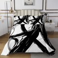 thumbnail image 1 of Erosebridal Modern Geometry Coverlet Set King, Striped Bedding Set, Futuristic Minimalism Decor 3pcs, 1 of 5