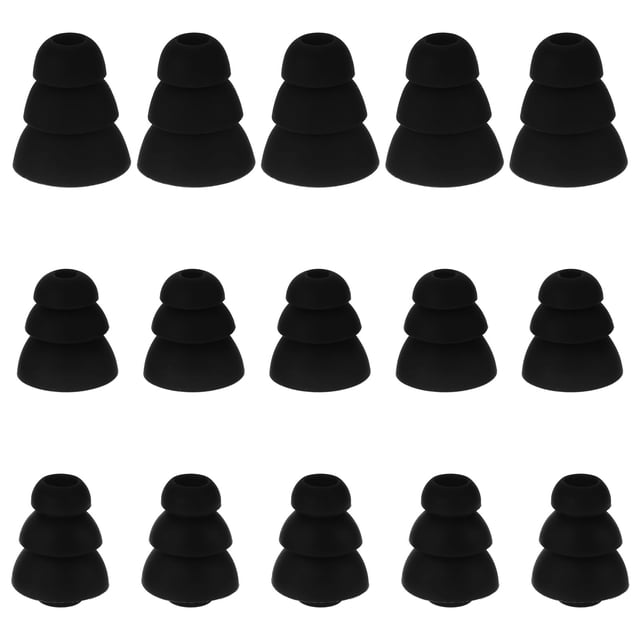 MOVTOTOP 15pcs Silicone Ear Tips for Earbuds Replacement Earphone Tips