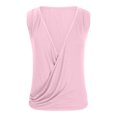 thumbnail image 3 of Timegard Camisoles pour Femmes Col en V Froncé devant Croisé Confortable Chic Décontracté Sans Manches Chemises Haut Blouse, 3 of 5