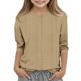 thumbnail image 3 of Bwiyojiz Tailles Mode 110-160 T-Shirt/chemise pour Enfants Uni Manches 3/4 Col Rond, 3 of 5