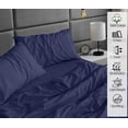 thumbnail image 3 of RUVANTI 100% Cotton Percale King Sheets, King Size Sheets Set, Crown Blue, 3 of 8