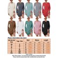 thumbnail image 2 of LUXUR Robe Chandail pour Femmes Chandail en Peluche Chandail à Manches Longues Mini Robes Ample en Molleton Rose P, 2 of 4