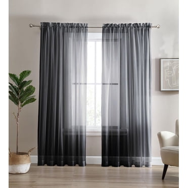 Swift Home Sheer Window Panel Curtain- 2 Pack
