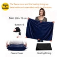 thumbnail image 3 of USB Heated Flannel Shawl Blanket with Adjustable Warmth for Travel Home and Car Use, 3 of 6