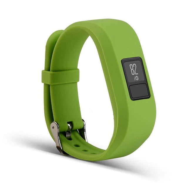 pitrice Adjustable Silicone Wrist Watch Band Strap Buckle for Garmin Vivofit 3 Green