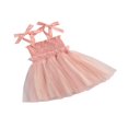 thumbnail image 2 of Bébé Robe Camisole Maille Couture Douce Noeud Décoration Princesse Vêtements, 2 of 7