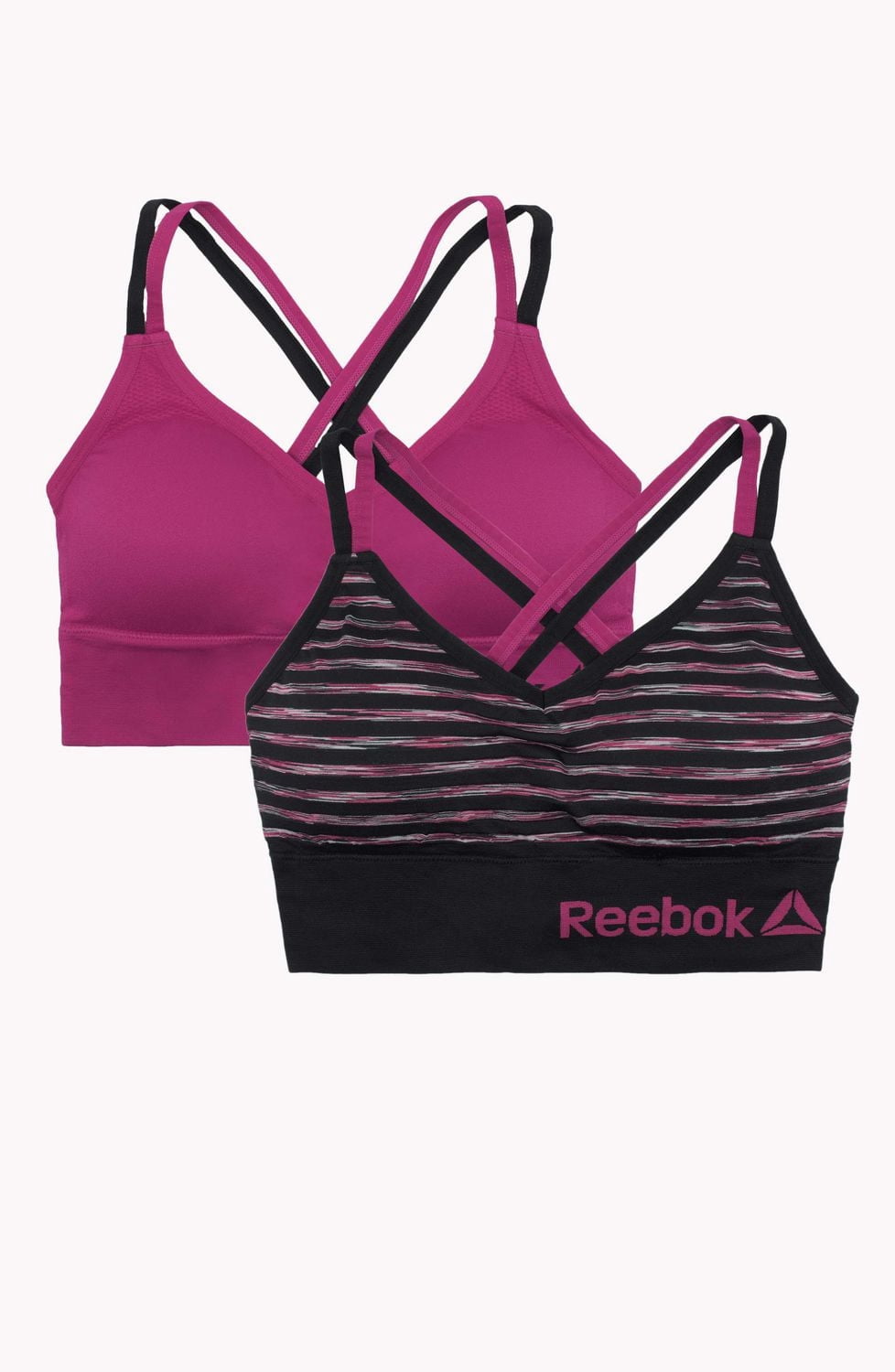 Reebok Ladies' 2 Pack Seamless Longline Bralettes