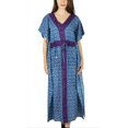 thumbnail image 4 of Bimba Kaftan Long Maxi en Coton pour Femmes, Caftan de Nuit, Couvre-Maillot, 4 of 6