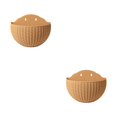 thumbnail image 2 of Youkk Easy To Install Double-layer Plastic Flowerpot For Walls Drainage Flower Pot khaki 2Set, 2 of 6