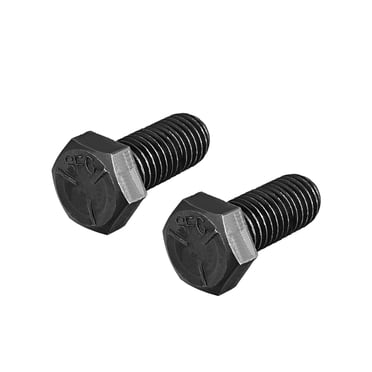 Unique Bargains 5/8'-11x1' Carbon Steel Hex Head Screw Bolts Black 2pcs