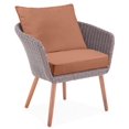 thumbnail image 4 of Vargottam Outdoor Deep Seat Patio Cushions Set 2pcs Seat Set All Weather Replacement Cushion Patio Seat And Back Cushion Set 25"x25"x5" Inches-Dusty Peach, 4 of 9