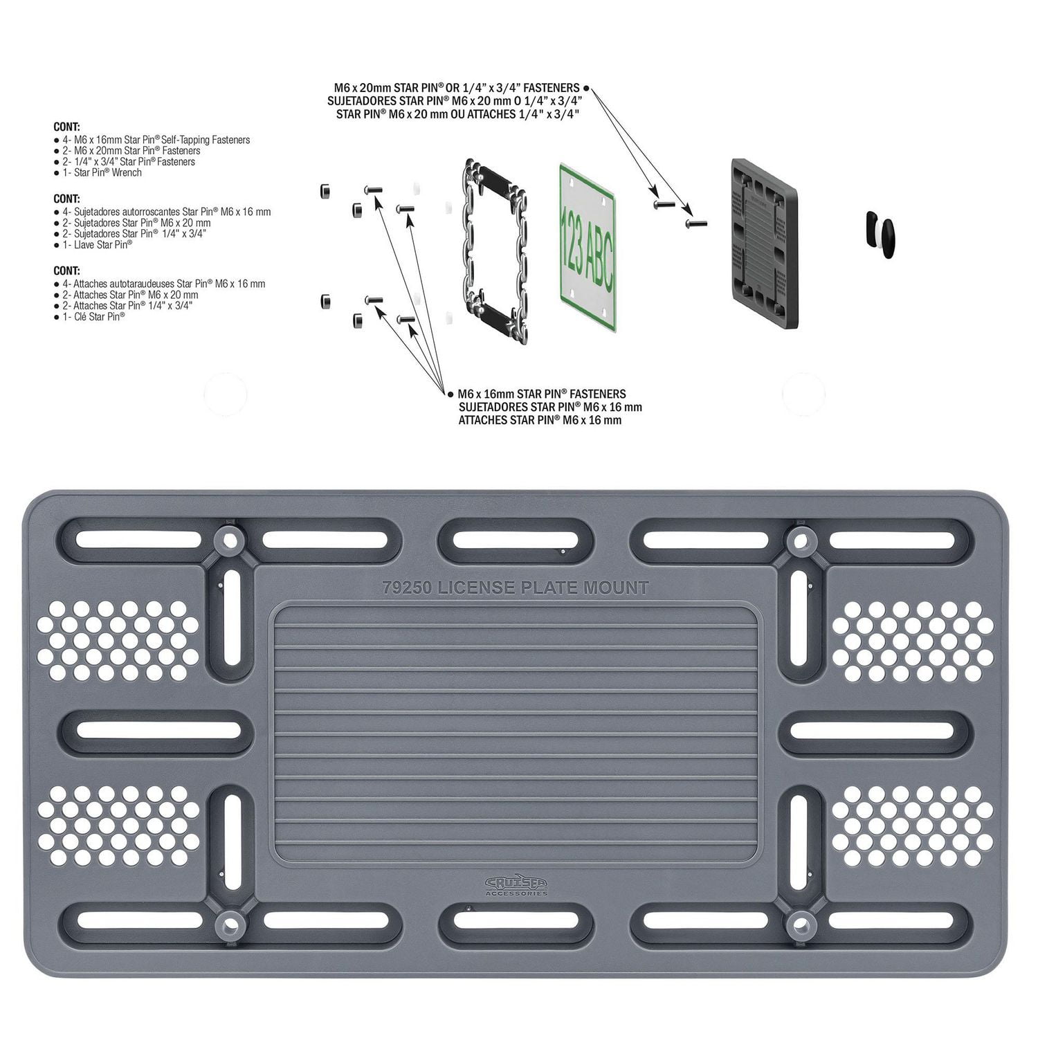 Cruiser Accessories Find My Auto License Plate Mount