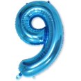 thumbnail image 1 of 40in Blue Foil Number Balloon - Perfect for Celebrations, 1 of 1