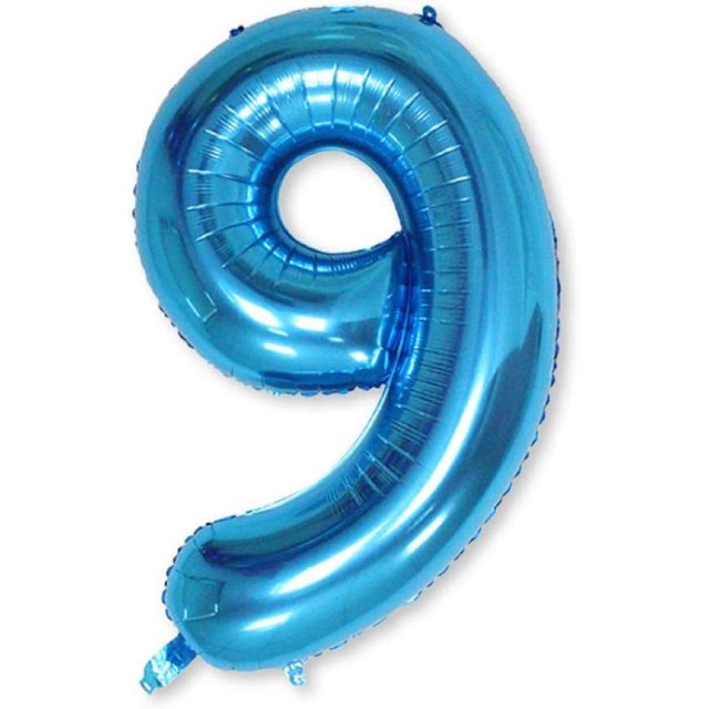 40in Blue Foil Number Balloon - Perfect for Celebrations
