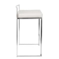 thumbnail image 2 of Heavenly Collection Black PU Stool with Stainless Steel Frame SET OF 3, 2 of 5