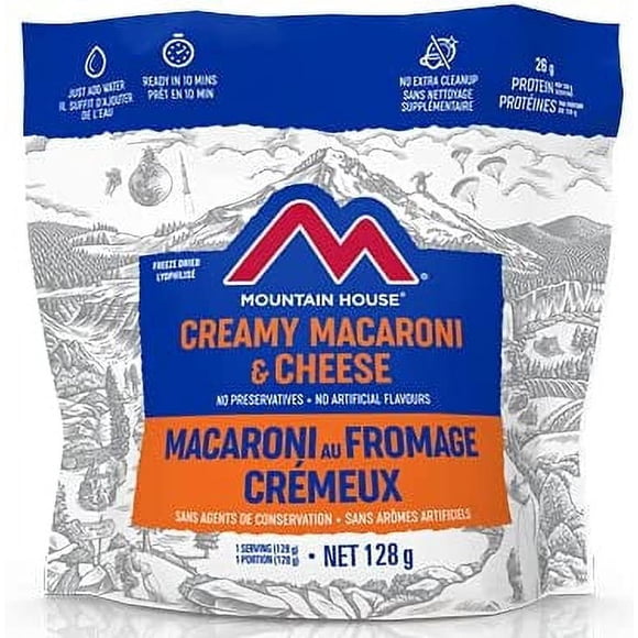 Mountain House Mac and Cheese Pouch | Freeze Dried Backpacking & Camping Food | Survival & Emergency Food | Entree Meal | Easy to Prepare | Delicious and Nutritious | 6 Pouch
