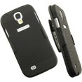 thumbnail image 1 of Étui Rigide Caoutchouté Noir + Support de Ceinture pour Téléphone GALAXY S4 S IV, 1 of 10