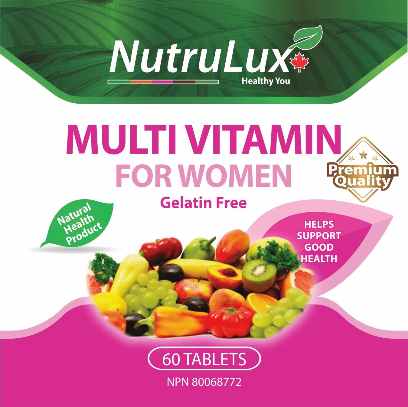 Multivitamin For Women ( 60 mg Vitamin C ) Halal Gelatin Free Tablets