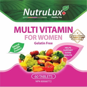 Multivitamine pour les femmes ( 60 mg de vitamine C ) Comprimés sans gélatine halal