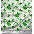 thumbnail image 1 of Soimoi Tissu en Velours Imprimé Feuilles et Roses par Yard 58 Pouces de Large, 1 of 3