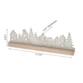 thumbnail image 2 of Décor De Table De Village Blanc Avec Base En Bois, 2 of 3