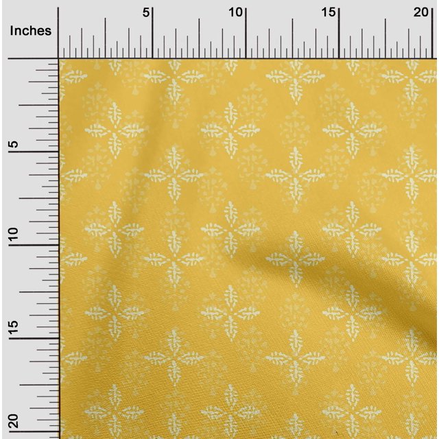 oneOone Viscose Jersey Fabric Floral Block Print Sewing Fabric BTY 60 Inch Wide