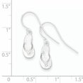 thumbnail image 2 of Sterling Silver Polished & Textured Sandal Dangle Earrings QE6957, 2 of 2