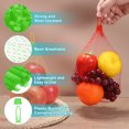 thumbnail image 3 of 100 Pack Reusable Mesh Produce Bags, 40cm/16 Inch Washable Net Storage Bags Reusable Storage Bags with Plastic Buckle for Fresh Fruit Vegetables Seafood, Green, 3 of 6