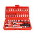 thumbnail image 1 of Langgg 46 Pieces Steel Repair Screwdriver Bit Automobile Household Bits Kit Mechanical Portable Multifunctional Tools with Storage Box, 1 of 6