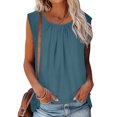 thumbnail image 4 of Timegard Womens Summer Tank Tops Round Neck Casual Lightweight Shirts Sleeveless Solid Color Vacation Top, 4 of 7