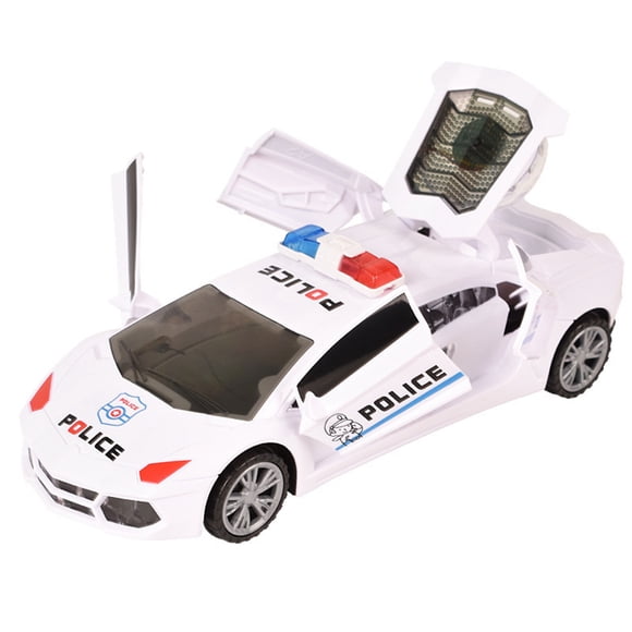 Kids Door Opening Police Car Toys New Model Police Car for Children 360 Degree Rotating Modern Police Cars with Light and Sound Police Car
