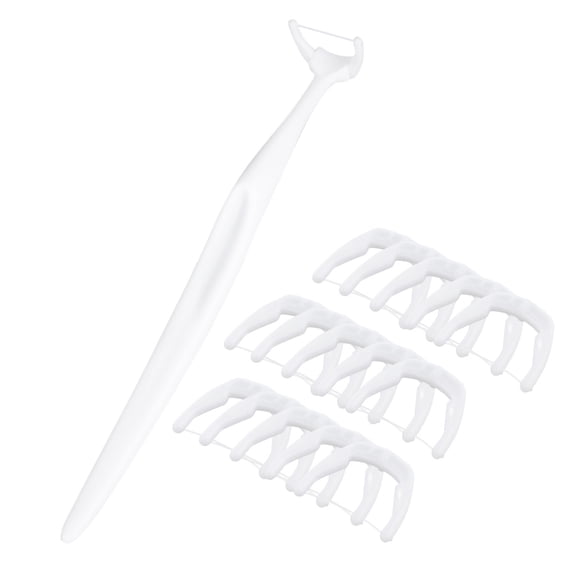 Amdohai Floss Picks 1 Holder & 20pcs Refill Inter- Brush Stick Toothpick Flosser for Oral Deep