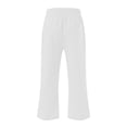 thumbnail image 5 of DPTALR Womens Casual Solid Color Elastic Loose Pants Straight Wide Leg Trousers With Pocket, 5 of 5
