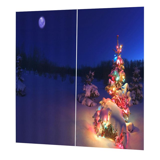 GUOOL 2 Pcs Rideaux Occultants Écran de Draperie pour Fenêtre Cheminée Décoration de Fond 25
