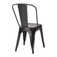 thumbnail image 2 of Bristow Armless Metal Chair in Matte Black Finish 4 Pack, 2 of 4
