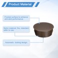 thumbnail image 3 of Uxcell 18pack 22mm(7/8") Nylon Hole Plugs, Flush Type Panel Round Snap In Fastener Knockout Plugs, Brown, 3 of 6