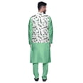 thumbnail image 3 of Atasi Solid Kurta Pajama & Printed Nehru Jacket Set For Mens Party Wear, 3 of 3