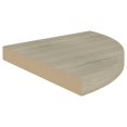 thumbnail image 2 of vidaXL Floating Corner Shelves 2 pcs Oak 35x35x3.8 cm MDF, 2 of 5