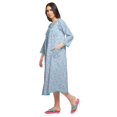 thumbnail image 2 of Moomaya Chemise de Nuit Boutonnée en Coton Imprimé pour Femmes, Robe de Nuit d'Allaitement, 2 of 5
